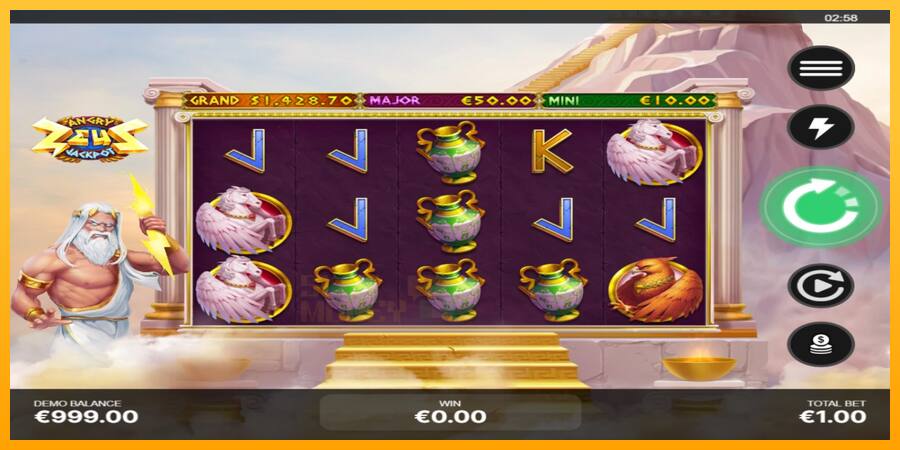 Angry Zeus Jackpot játékgép pénzért, kép 2