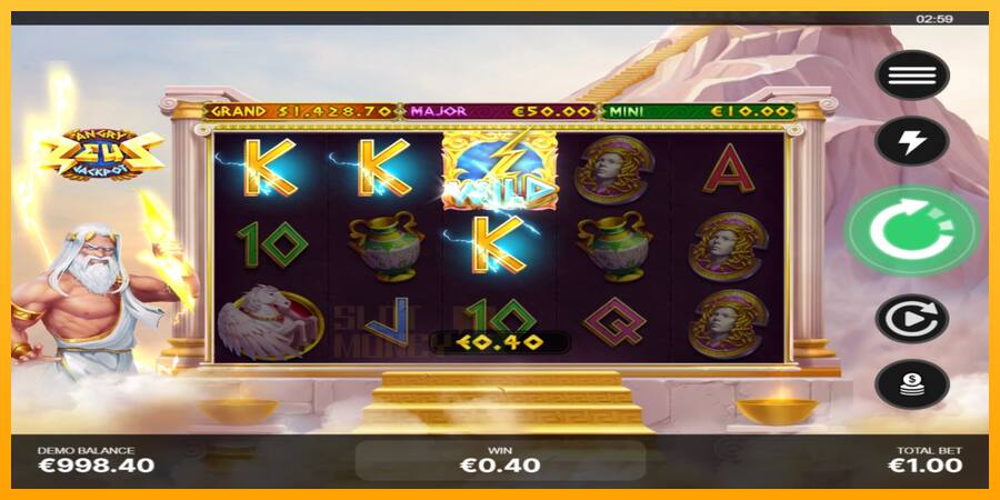 Angry Zeus Jackpot játékgép pénzért, kép 3