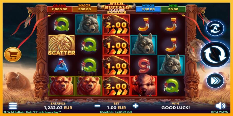 Wild Buffalo Hold N Link Bonus Buy játékgép pénzért, kép 2