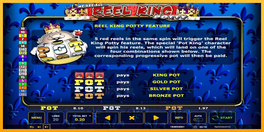 Reel King Potty játékgép pénzért, kép 4