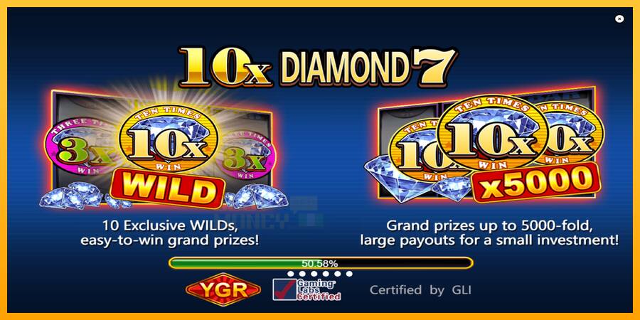 10X Diamond 7 játékgép pénzért, kép 1