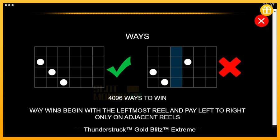 Thunderstruck Gold Blitz Extreme játékgép pénzért, kép 7