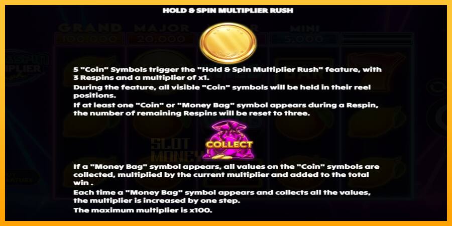 Hold & Spin Multiplier Rush játékgép pénzért, kép 5