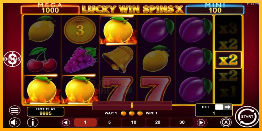 Lucky Win Spins X játékgép pénzért, kép 3