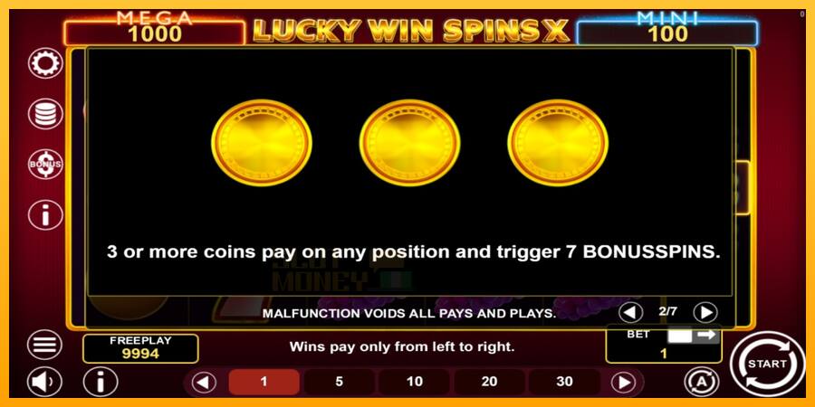 Lucky Win Spins X játékgép pénzért, kép 5