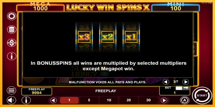 Lucky Win Spins X játékgép pénzért, kép 6