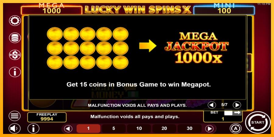 Lucky Win Spins X játékgép pénzért, kép 7