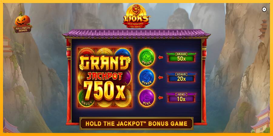 9 Lions Halloween Jackpots játékgép pénzért, kép 1