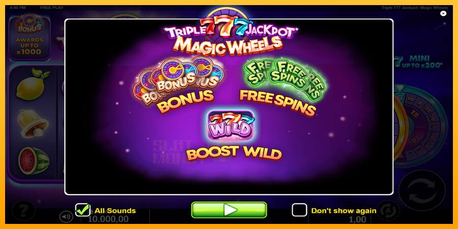 Triple 777 Jackpot Magic Wheels játékgép pénzért, kép 1