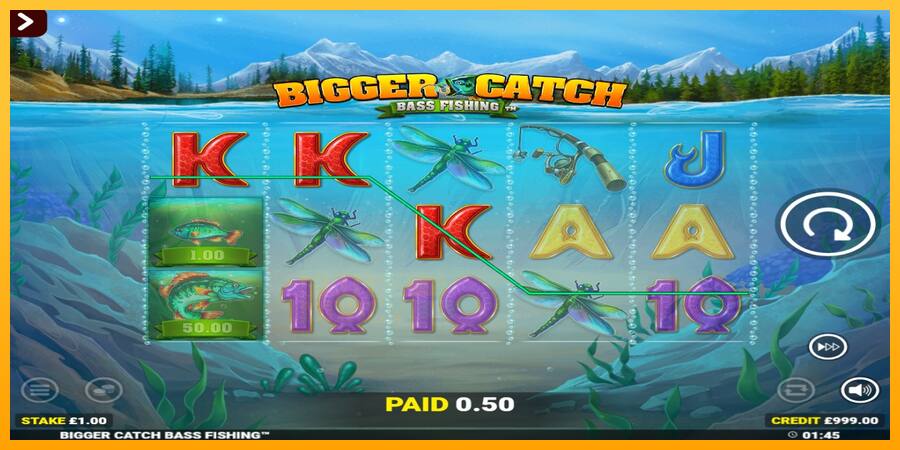 Bigger Catch Bass Fishing Rapid Fire Jackpots játékgép pénzért, kép 3