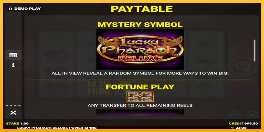 Lucky Pharaoh Deluxe Fortune Play játékgép pénzért, kép 5