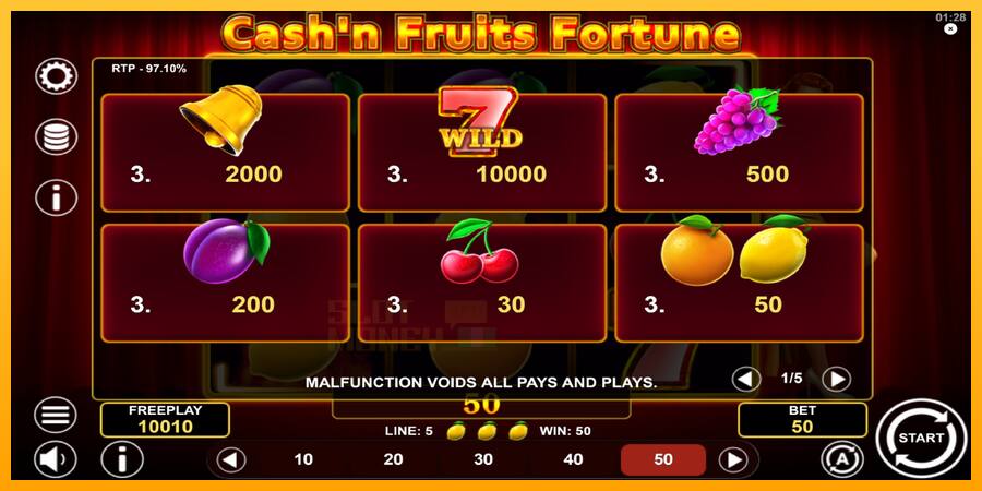 Cashn Fruits Fortune játékgép pénzért, kép 5