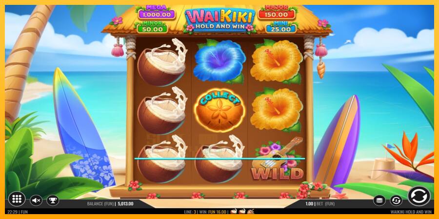 Waikiki Hold and Win játékgép pénzért, kép 3