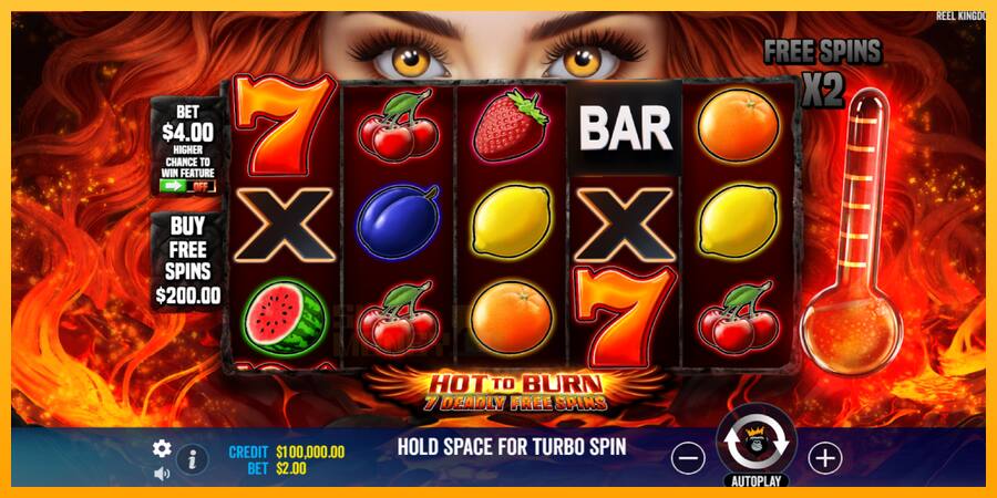 Hot to Burn - 7 Deadly Free Spins játékgép pénzért, kép 2