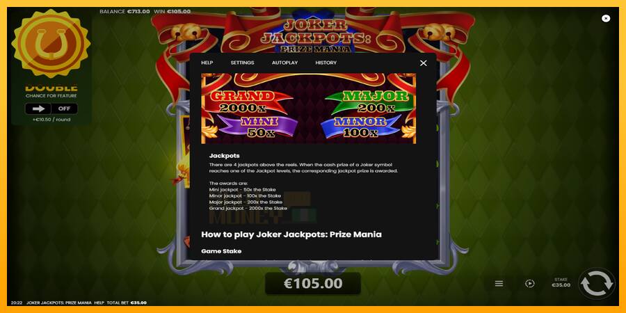 Joker Jackpots: Prize Mania játékgép pénzért, kép 7