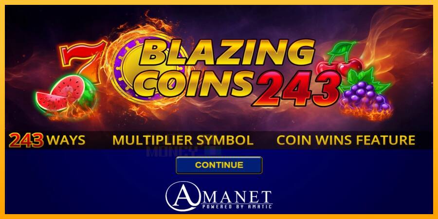 Blazing Coins 243 játékgép pénzért, kép 1