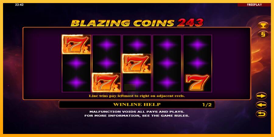 Blazing Coins 243 játékgép pénzért, kép 5