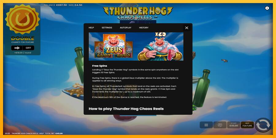 Thunder Hog Chaos Reels játékgép pénzért, kép 7