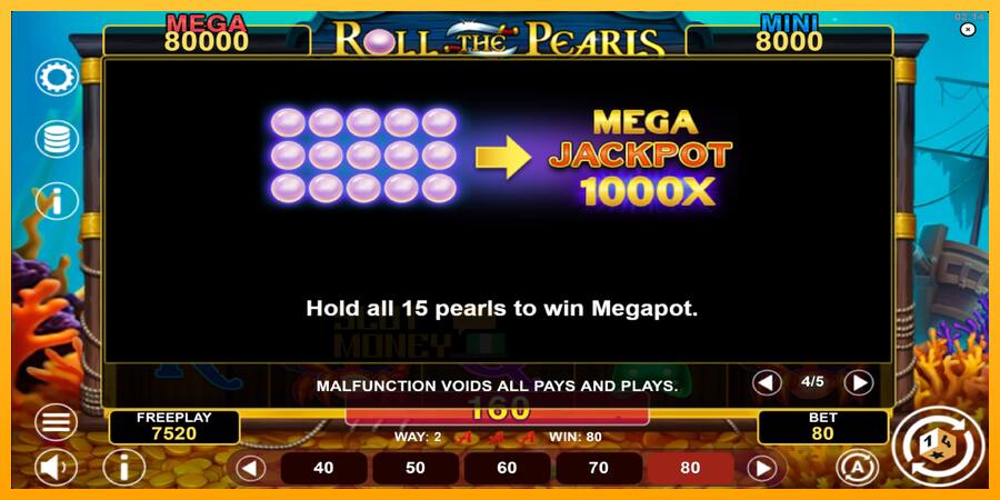 Roll The Pearls Hold & Win játékgép pénzért, kép 7