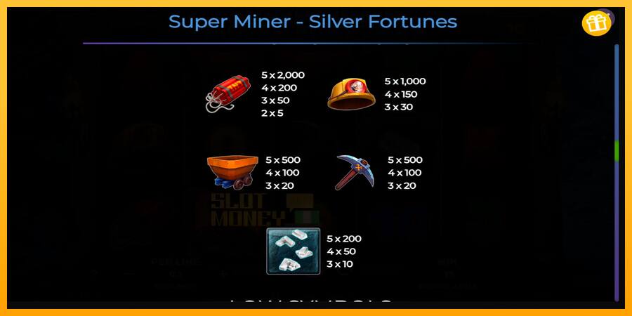 Super Miner Silver Fortunes játékgép pénzért, kép 6