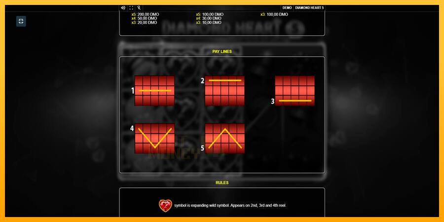 Diamond Heart 5 játékgép pénzért, kép 7