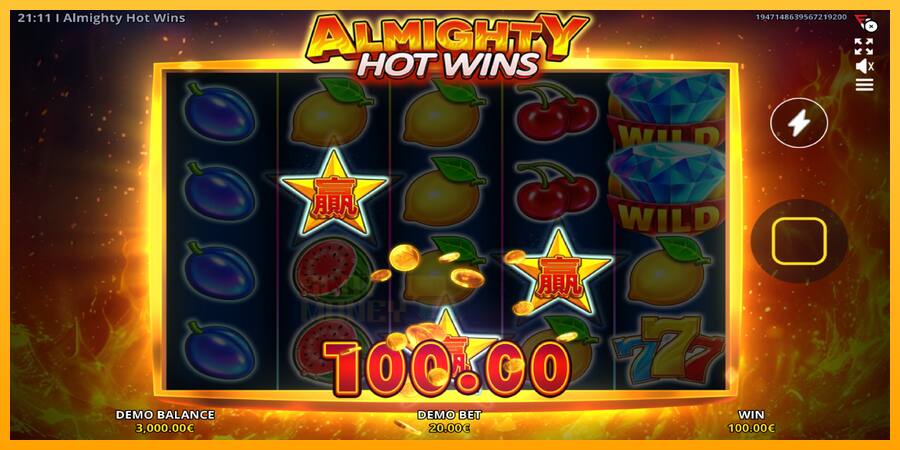 Almighty Hot Wins játékgép pénzért, kép 3