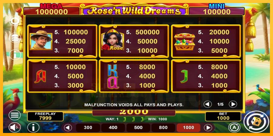 Rose’n Wild Dreams Hold & Win játékgép pénzért, kép 4