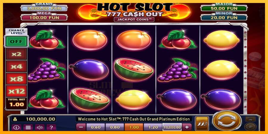 Hot Slot: 777 Cash Out Grand Platinum Edition játékgép pénzért, kép 1