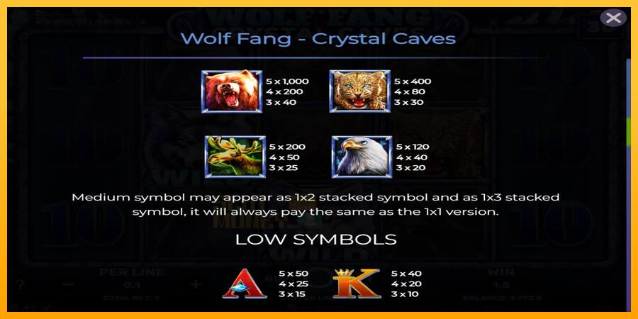 Wolf Fang - Crystal Caves játékgép pénzért, kép 6