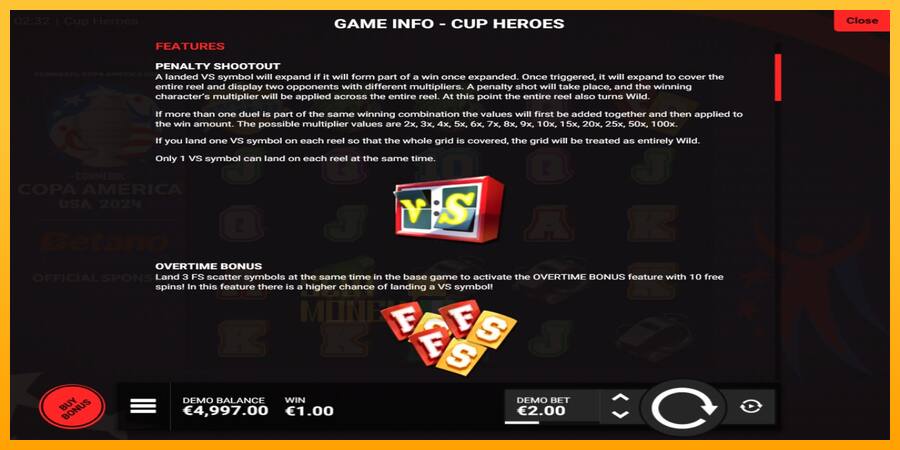 Cup Heroes játékgép pénzért, kép 4