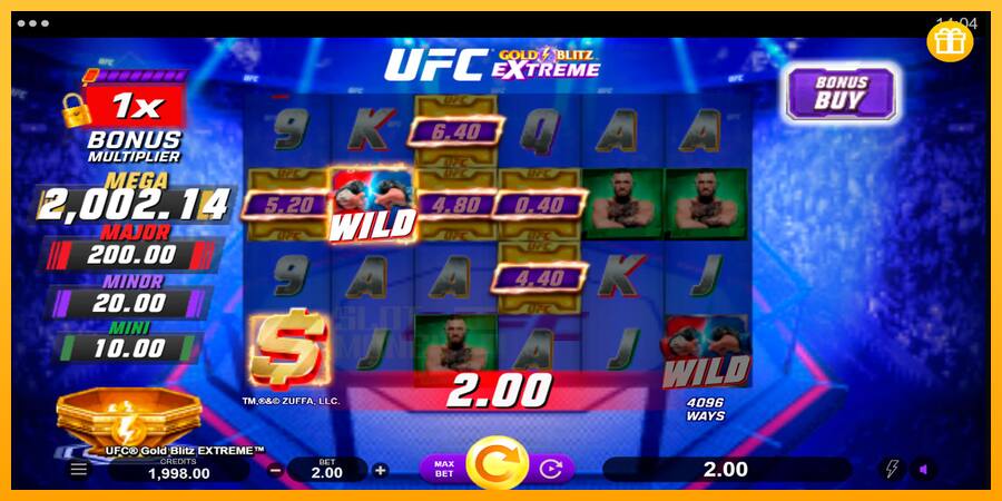 UFC Gold Blitz Extreme játékgép pénzért, kép 2