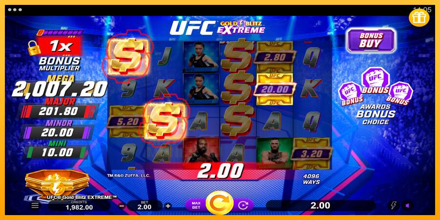 UFC Gold Blitz Extreme játékgép pénzért, kép 3