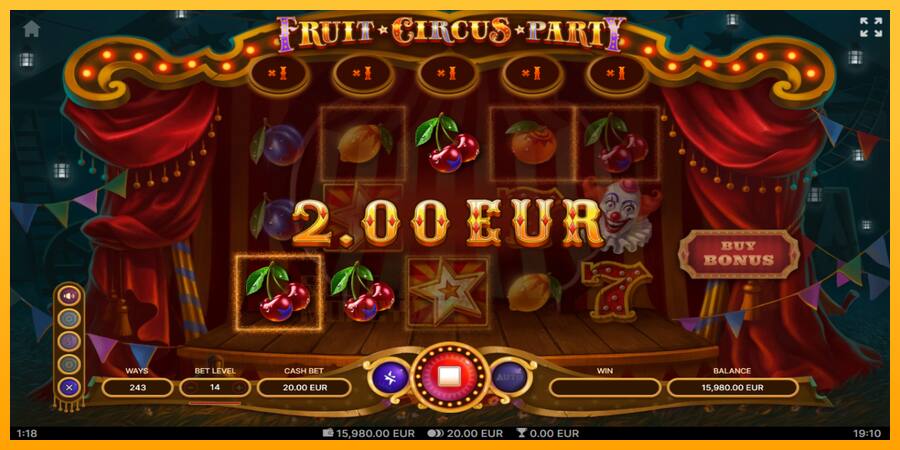 Fruit Circus Party játékgép pénzért, kép 3