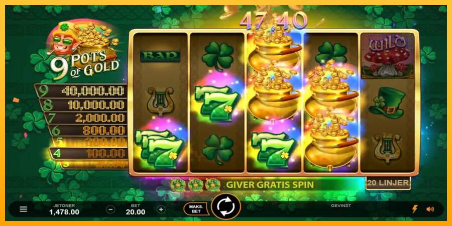 9 Pots of Gold Land & Win játékgép pénzért, kép 3