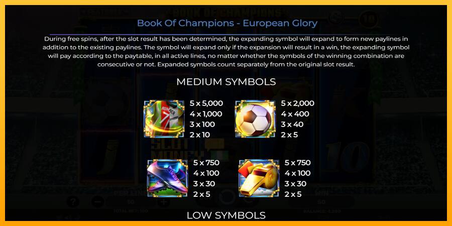 Book of Champions - European Glory játékgép pénzért, kép 5