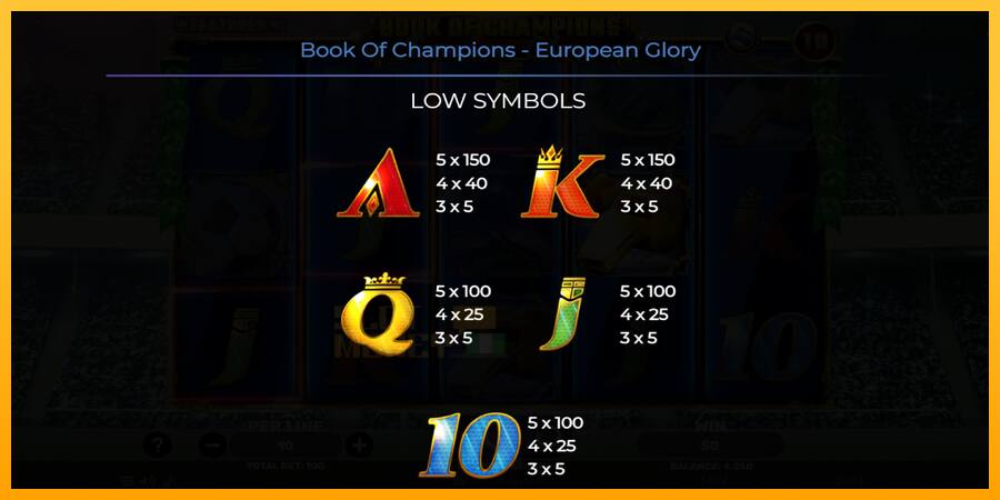 Book of Champions - European Glory játékgép pénzért, kép 6