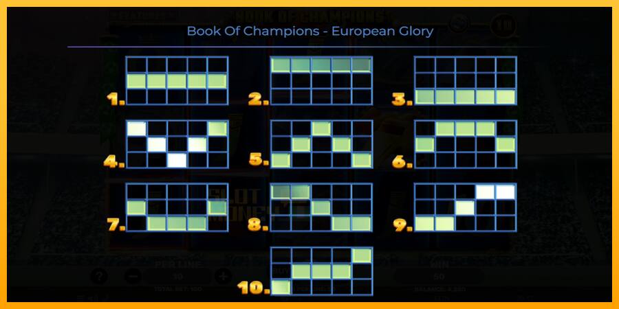 Book of Champions - European Glory játékgép pénzért, kép 7