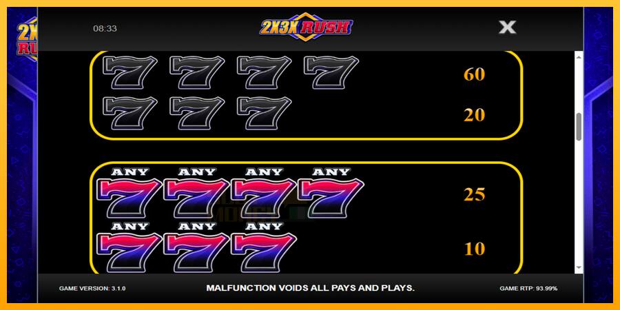 2x3x Rush játékgép pénzért, kép 4