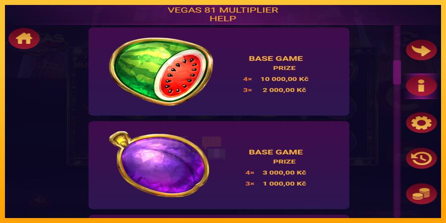 Vegas 81 Multiplier játékgép pénzért, kép 3