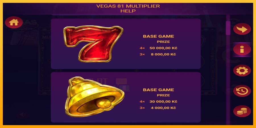 Vegas 81 Multiplier játékgép pénzért, kép 4