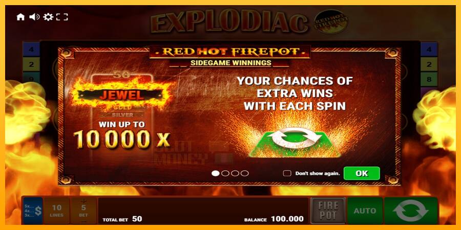 Explodiac Red Hot Firepot játékgép pénzért, kép 1