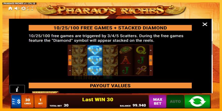 Pharaos Riches játékgép pénzért, kép 6