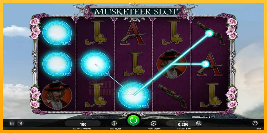 Musketeer Slot játékgép pénzért, kép 3