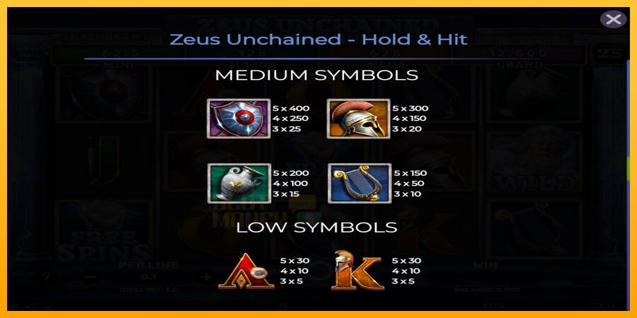 Zeus Unchained - Hold & Hit játékgép pénzért, kép 6