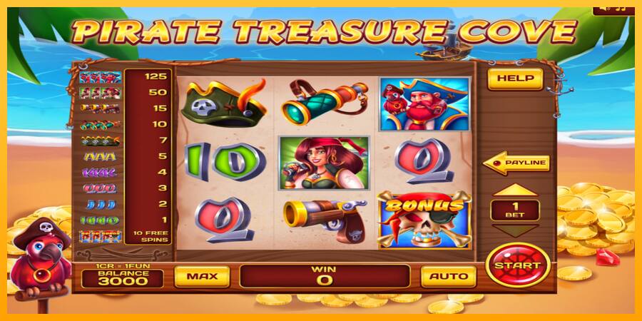 Pirate Treasure Cove 3x3 játékgép pénzért, kép 1