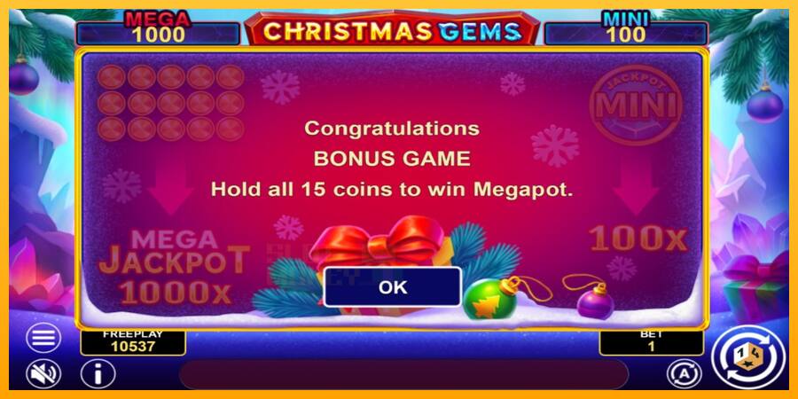 Christmas Gems Hold & Win játékgép pénzért, kép 6