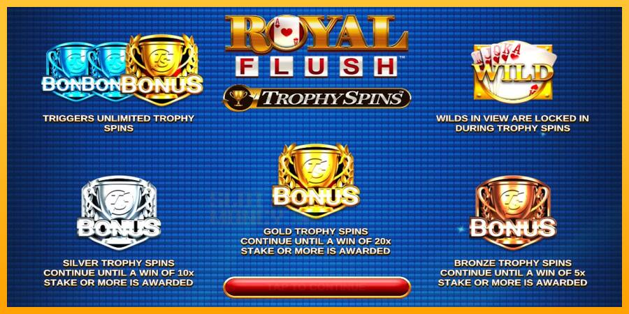 Royal Flush Trophy Spins játékgép pénzért, kép 3