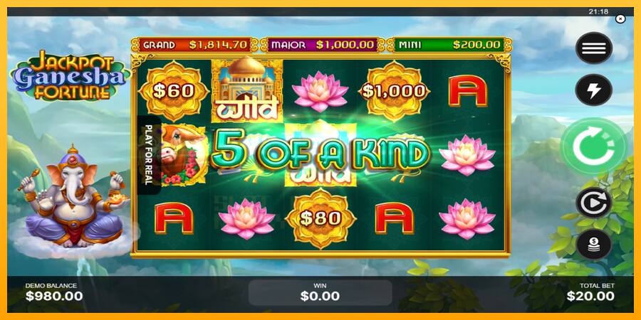 Jackpot Ganesha Fortune játékgép pénzért, kép 3