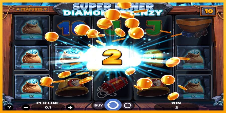 Super Miner - Diamond Frenzy játékgép pénzért, kép 3