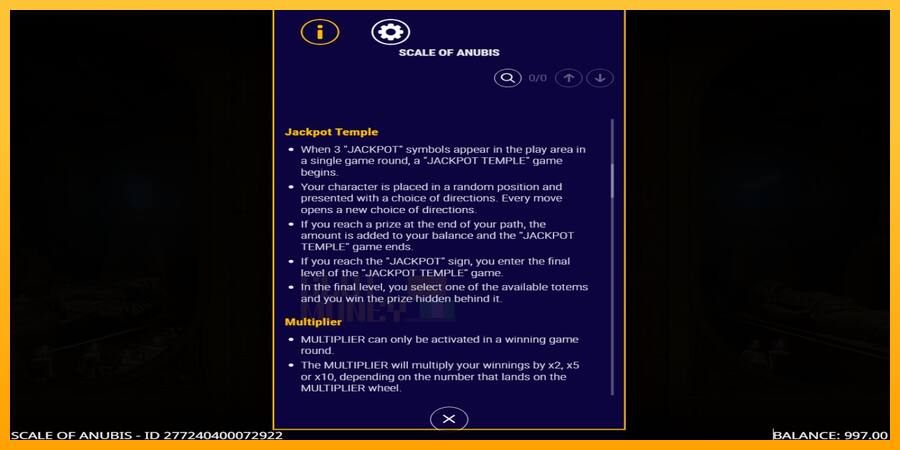 Scale of Anubis játékgép pénzért, kép 4